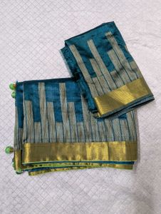 New Saree With Blouse Piece🤩🤩🤩