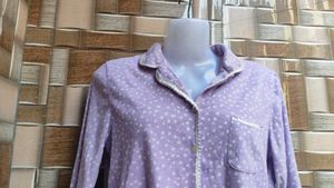 Lavender Polka Dot Sleep Sweater