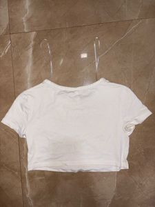 White Cropped T-Shirt