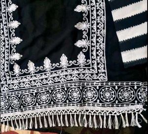 Black &amp; White Embroidery Suit 🖤
