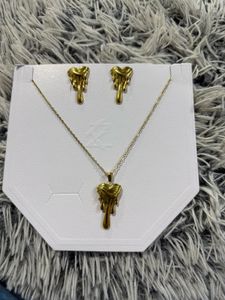 18K Gold Plated Heart Set