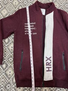 HRX Maroon Full Sleeve Jacket