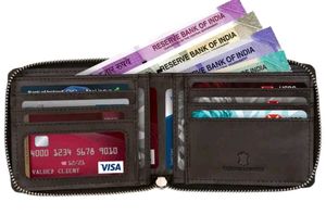 Mens Trendy Brown/blue Faahionable Wallet