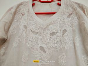 Cotton Chikan Kari Kurti