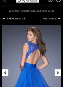 La Femme Royal Blue Cocktail Dress
