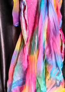 handstiched Colorful organza nyra dress