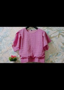 Pink Checkered Top