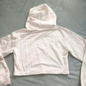 Shein Pink and White Flamingo Hoodie Sweatshirt in Small