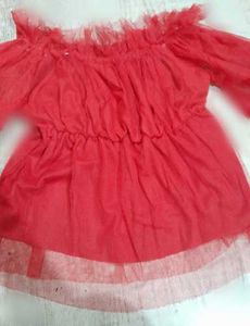 Red Off-Shoulder Top