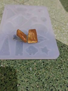 Golden Resin Earrings