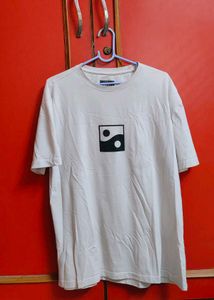 White T-shirt With Backprint