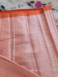 new unused Elegant Peach &amp; Orange Saree