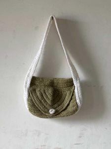 Handmade Crochet Olive Green Purse