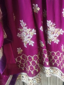 Heavy Print Anarkali Dress With Dupatta