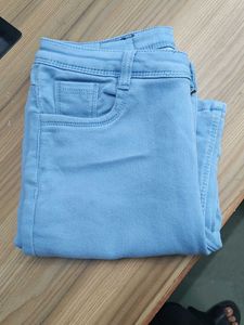 Blue Flared Denim Jeans