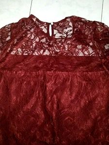 Elegant Maroon Lace Top
