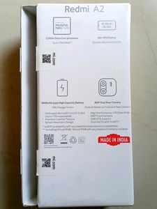 New Redmi A2 Classic Black 4/64 With Bill