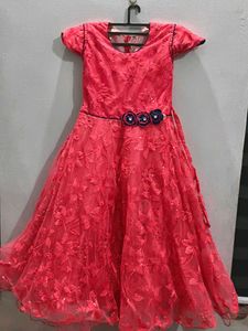 Beautiful Rose Net Frock