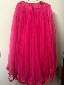 Hot Pink Embellished Lahenga With Blouse