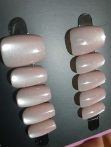 Sheer Pink Cat eye Nails