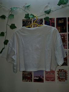 H&amp;M White Crop T-Shirt