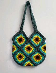 Crochet 🧶 Granny Square Tote Bag
