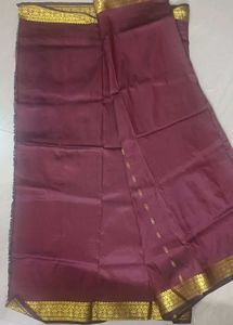Stunning Coffee Brown Saree with Golden Designs