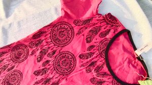 Pink Cold Shoulder Top