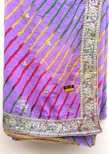 Elegant Leheriya Saree 💫💜