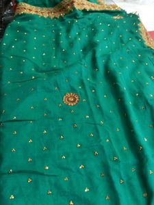 Emerald Green Sari