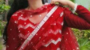 Maroon Embroidered Sharara set