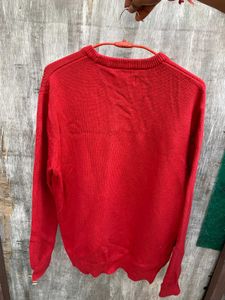 Red shinglang orignal Shoulder Sweater