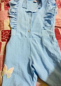 Baby Blue Ruffle Romper