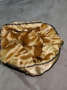 Golden Clutch With Mirror Work