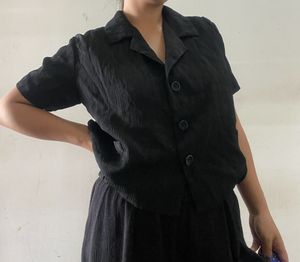 🖤Black Textured Short Sleeve Shirt 🖤