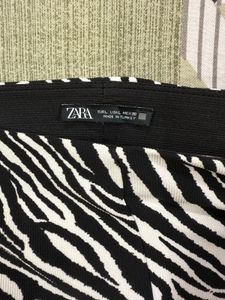ZARA Zebra print slim-fit trousers