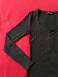 Shein Full Sleeves Black Top