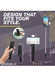 NEW Bluetooth Selfie Stick with Remote &amp; LED Light