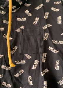 Printed Short Sleeve Hoodie