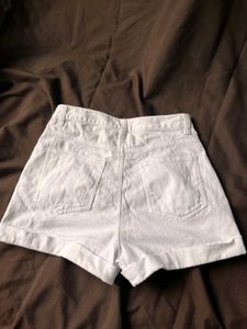 White Denim Shorts