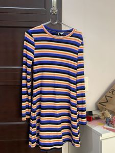 Striped Long Sleeve Dress