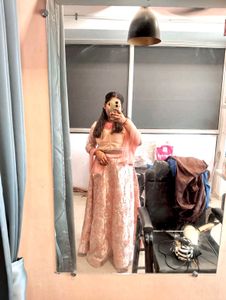 Peach Lehenga Set
