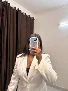 White Stripped Blazer