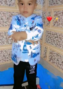 Boys' Stylish Printed Shirt Set