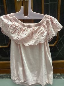 Pink Off-Shoulder Top