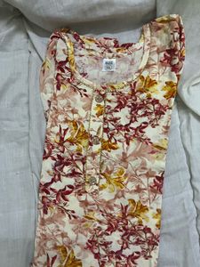 Floral Print Kurta