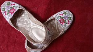 Floral Embroidered Flats