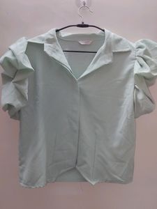 Lime green Color New shirt. Balloon Shape Sleevs