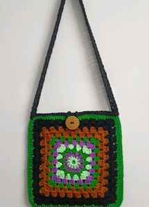 Crochet 🧶 Granny Square Sling Bag
