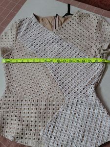 (Price Drop)Beautiful Offwhite Beige Top